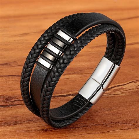 leather and metal bracelets